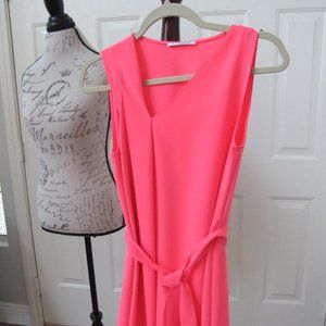 T Tahari Juna Hot Pink Asymmetrical Dress - Size 6